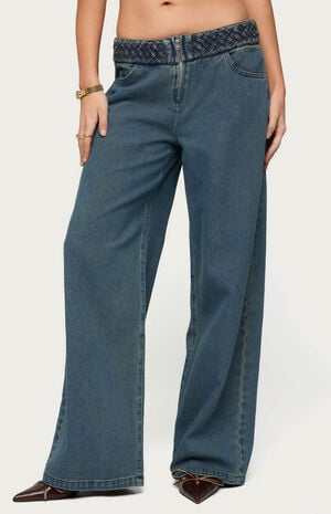 Braidey Low Rise Baggy Jeans image number 1