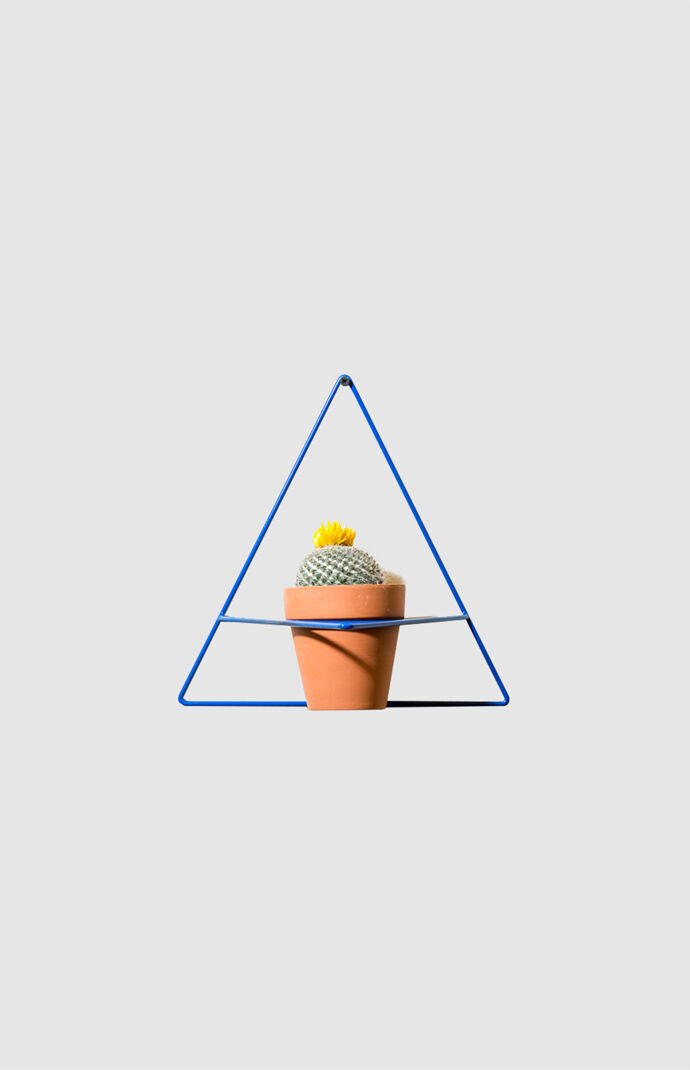 Blue Triangle Wall Planter