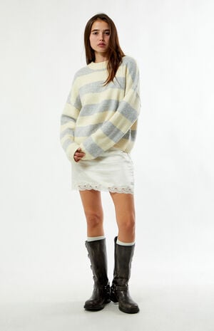 Striped Cozy Crew Neck Sweater image number 5