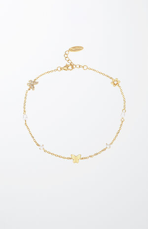 Butterflies & Pearls Anklet image number 1