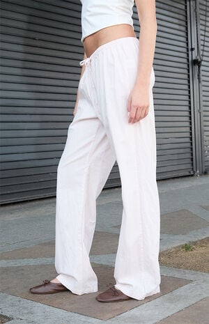 Pink Striped Anastasia Baggy Pants image number 3