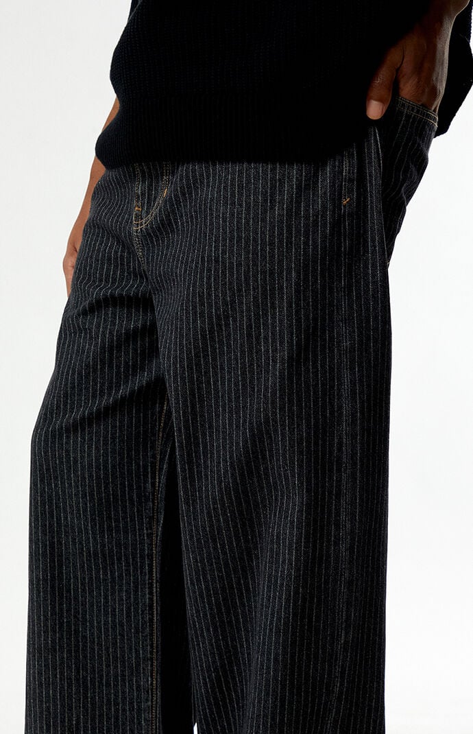 Pacsun Blake Extreme Baggy Jeans Pinstripe Black