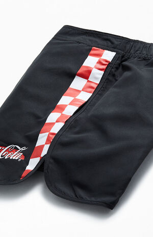 By PacSun Checkerboard 15" Scalloped Swim Trunks image number 4