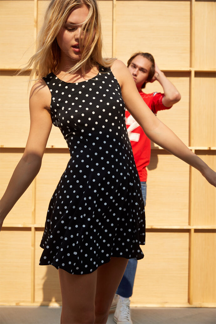 90s polka dot dress clearance
