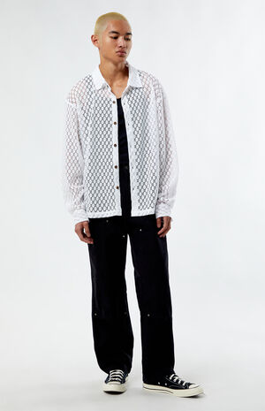 White Lace Long Sleeve Shirt image number 4