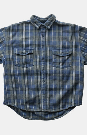 '90s Blue Flannel Top image number 3