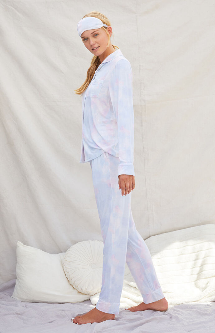 Eye Mask & Long Sleeve Pajama Set