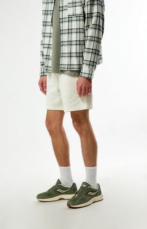 Fleece Cream Sweat Shorts image number 3