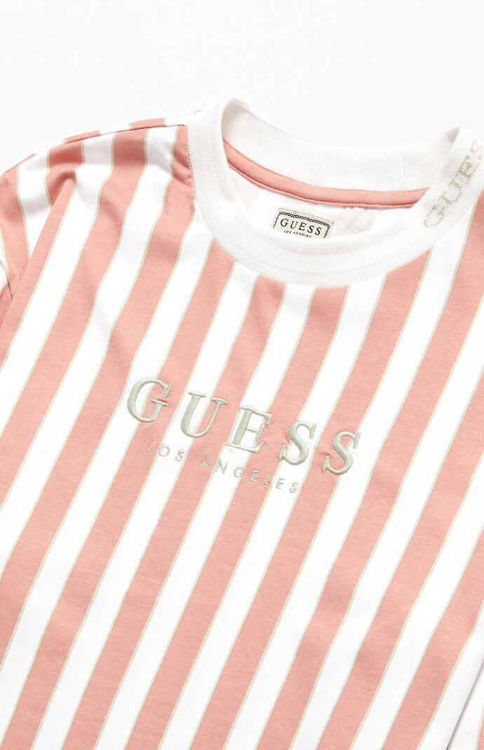 guess long sleeve striped shirt