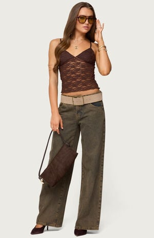 Eira Sheer Lace Tank Top image number 5