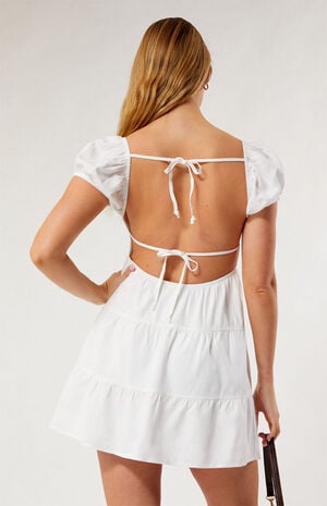 Dainty Trim Tie Back Mini Dress image number 4
