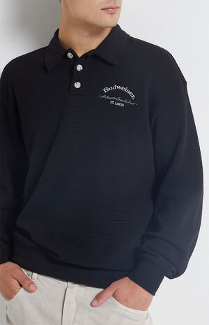 By PacSun Waffle Knit Polo Sweatshirt image number 2