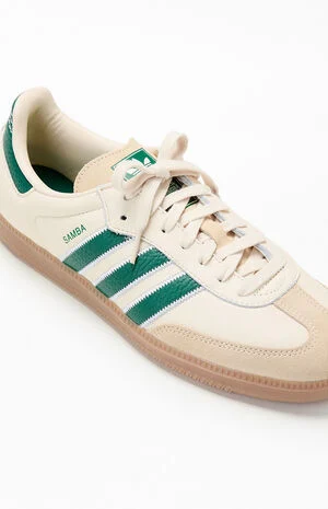 White & Green Samba OG Shoes image number 6