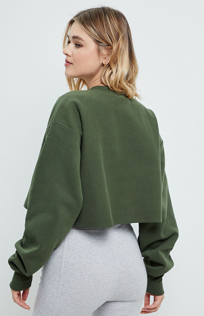 Reverse Weave Cropped Sweatshirt
