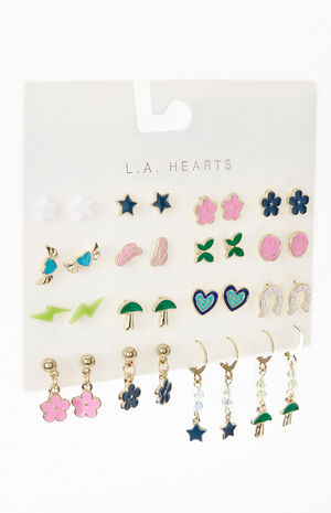 16 Pack Girlie Pretty Earrings image number 2