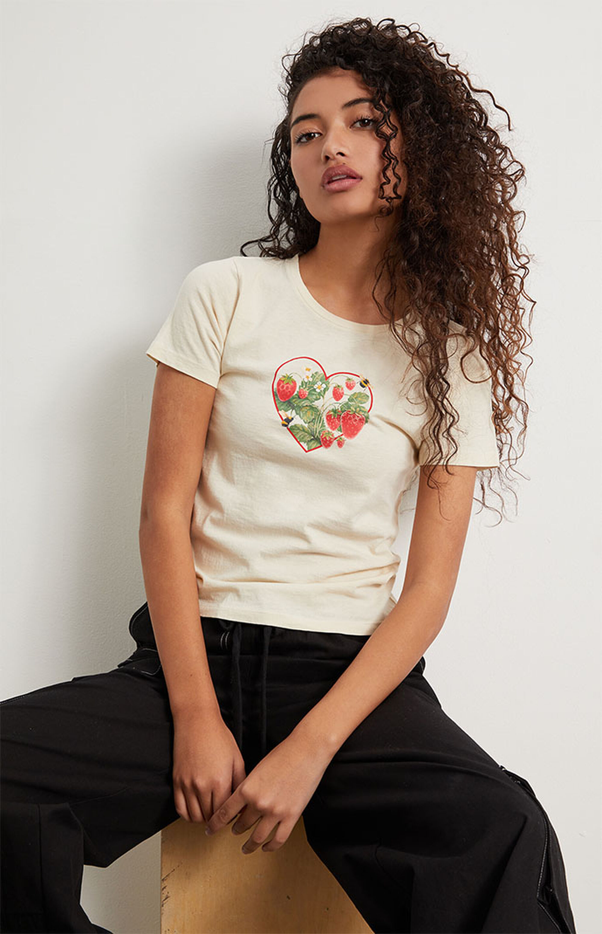 love strawberry cotton tee main image 1