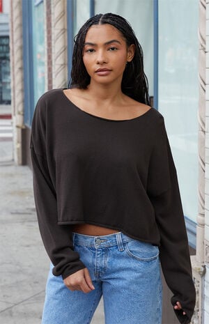 Brown Cameron Cropped Sweater image number 1
