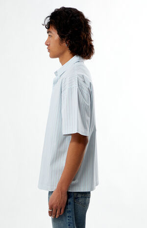 Blue Striped Boxy Shirt image number 3