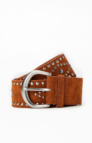 Suede Studded Belt image number 1