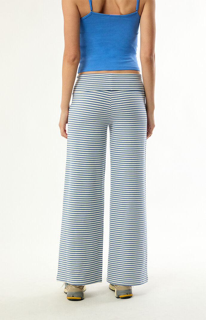 Edikted Petite Lilah Striped Foldover Pants