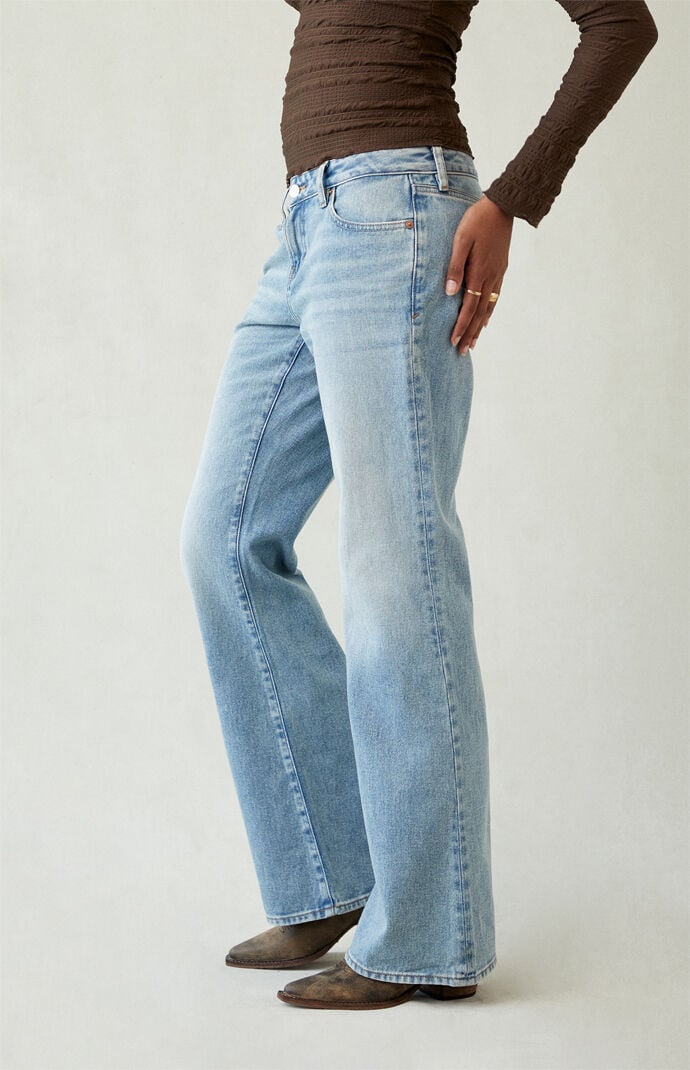 デニム・ジーパン [NEVY] Charmant Bootcut Low-Rise Denim Pants (2 COLOR) DYMADE Women Washed Bootcut Jeans, Low Rise Flare Denim