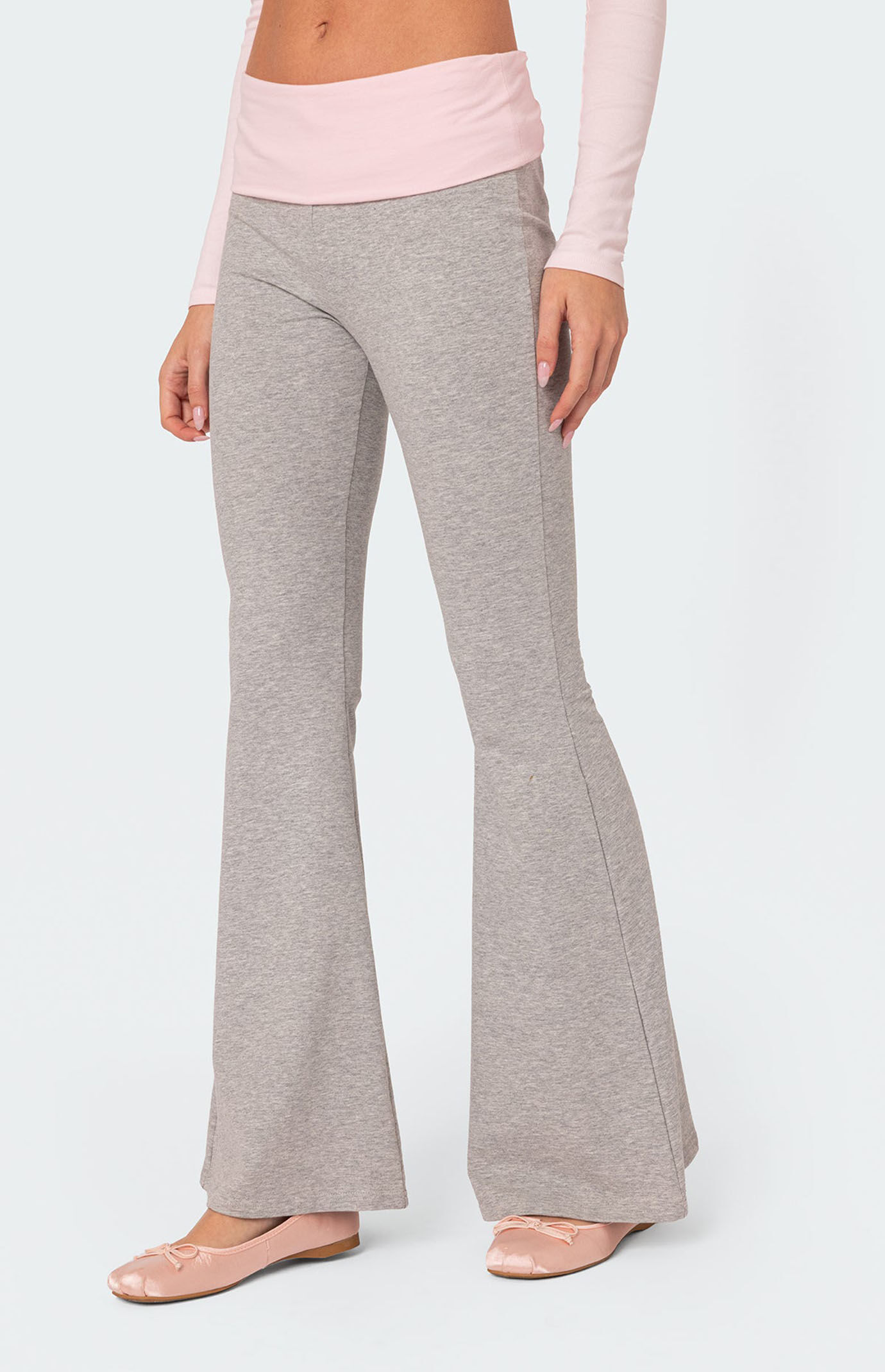 Edikted Molly Contrast Flared Leggings | PacSun