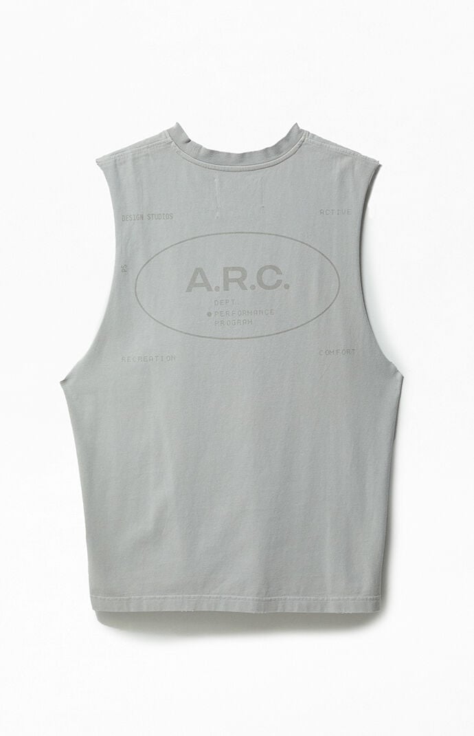 A.R.C. Gray Vintage Wash Comfort Cut Off Muscle T-Shirt