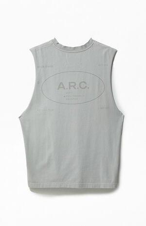 Gray Vintage Wash Comfort Cut Off Muscle T-Shirt