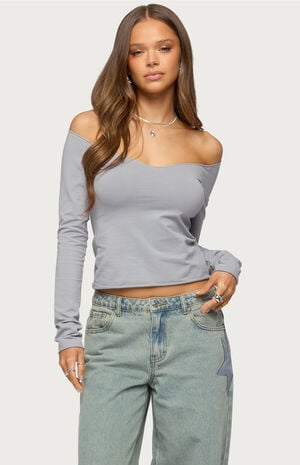 Nattie Off Shoulder V Neck Top image number 1