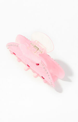 Rhinestone Heart Hair Claw Clip image number 2