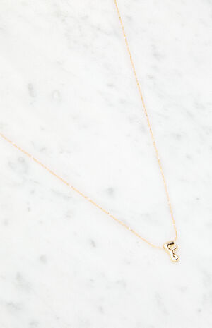 F Initial 14K Gold Plated Necklace image number 2