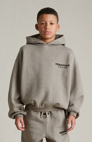 Kids Heather Grey Fleece Hoodie image number 2