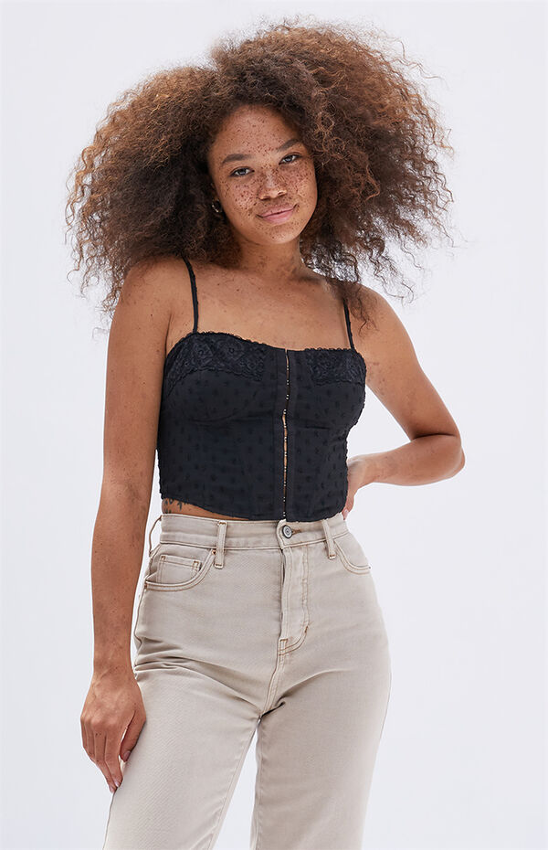 LA Hearts Lace Corset Top PacSun