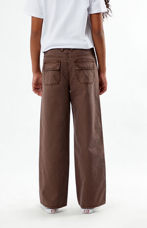 Brown Baggy Carpenter Jeans image number 6