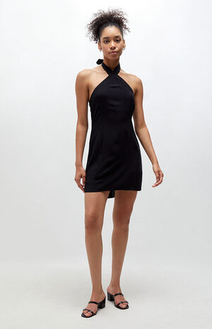 Crossover Neckline Mini Dress image number 4