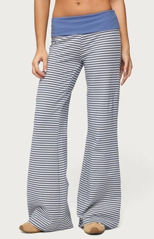 Meggy Striped Foldover Pants image number 1