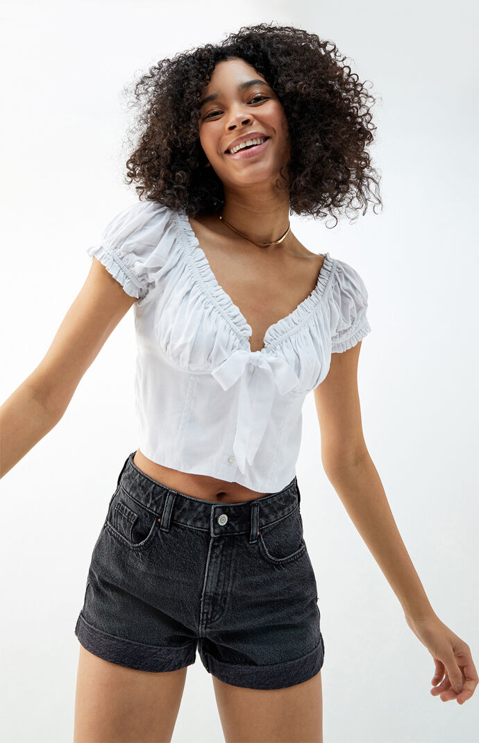 Tie Front Bustier Top