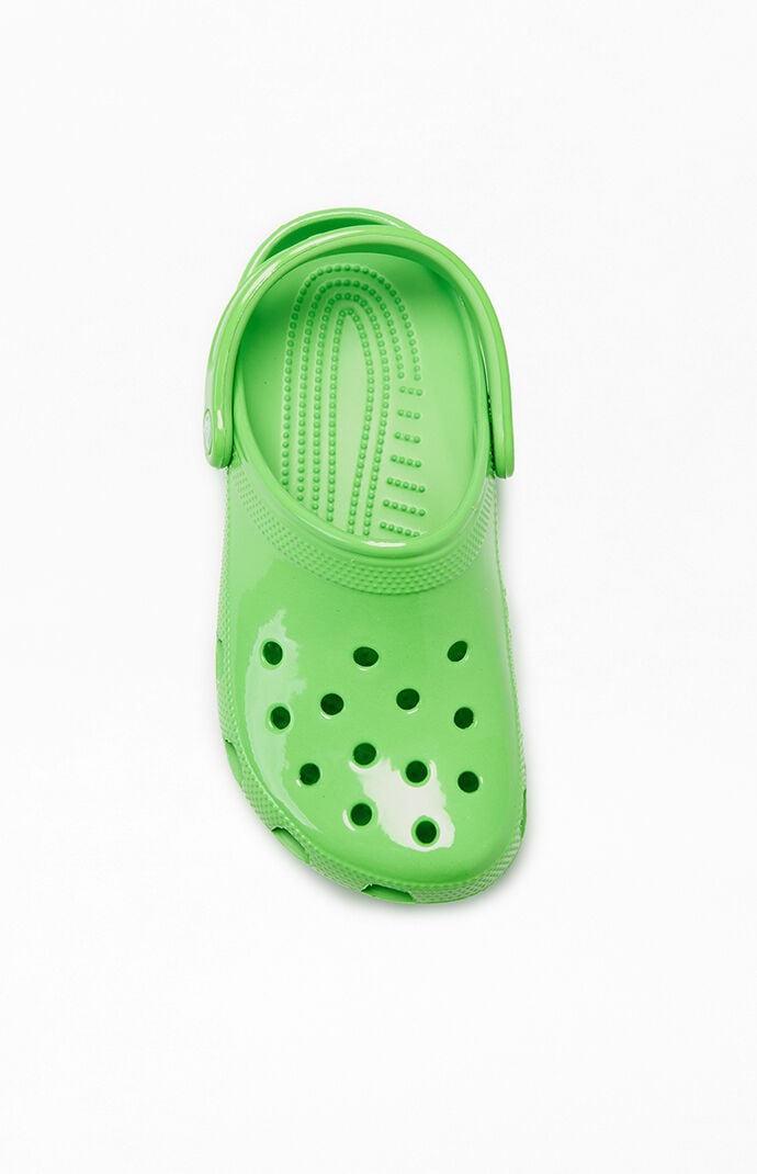 Neon green crocs store