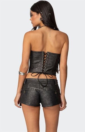 Ryan Faux Leather Cargo Corset image number 4