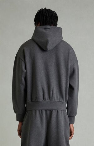 Charcoal Heather Embossed Classic Hoodie image number 4
