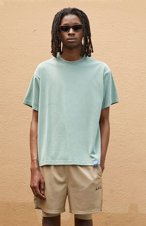 Seafoam Vintage Wash Heavyweight Oversized T-Shirt image number 2