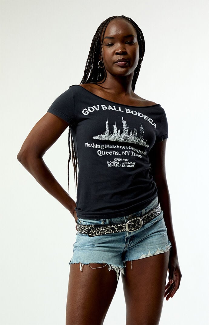 Pacsun x Gov Ball Bodega Off-The-Shoulder T-Shirt