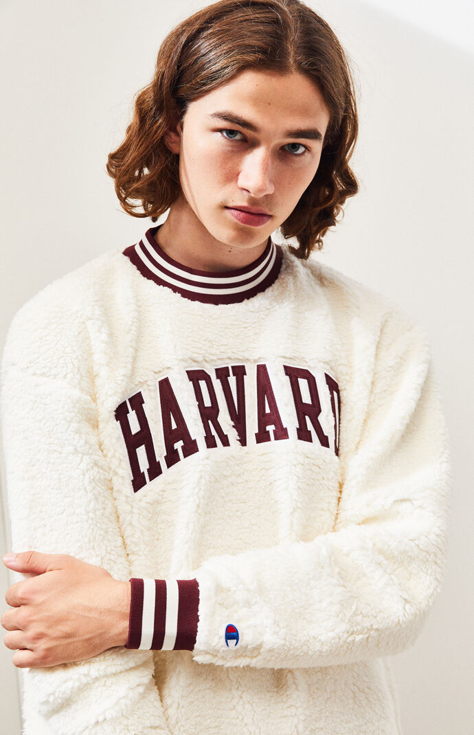 Harvard sherpa crew neck sweater new arrivals