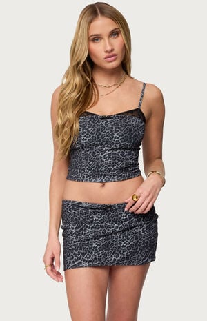 Edin Leopard Print Mesh Bra Top image number 1