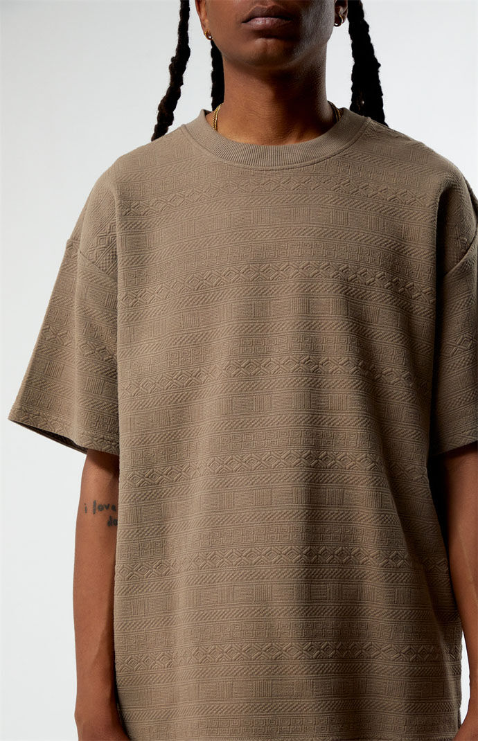トップス MASU SHEARING JACQUARD LONG T-SHIRTS 46 Pacsun Oversized Jacquard Knit T-Shirt | PacSun