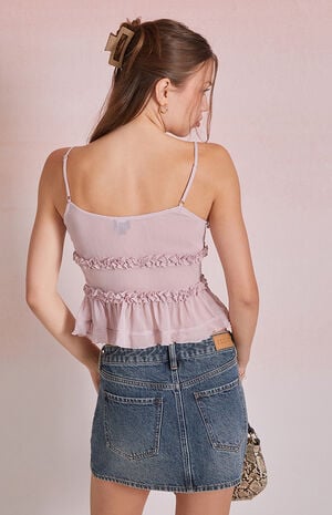 Mariah Ruffle Tie Front Top image number 3