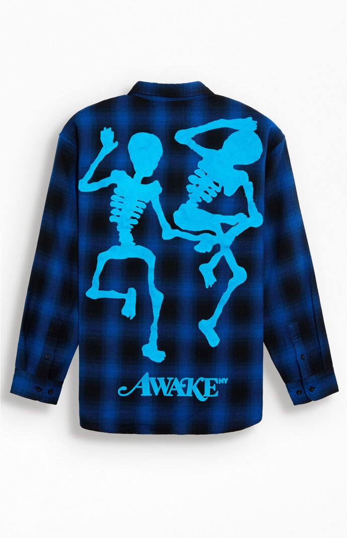 Awake NY End And Beginning Embroidered Flannel Shirt