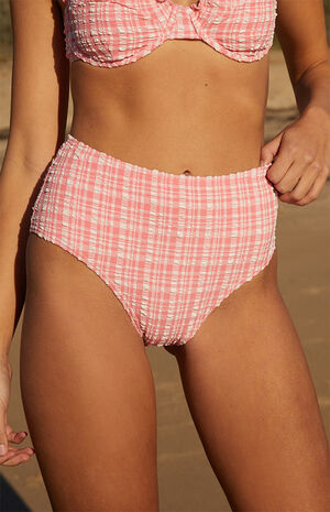 Pink Tide High Waisted Bikini Bottom image number 2