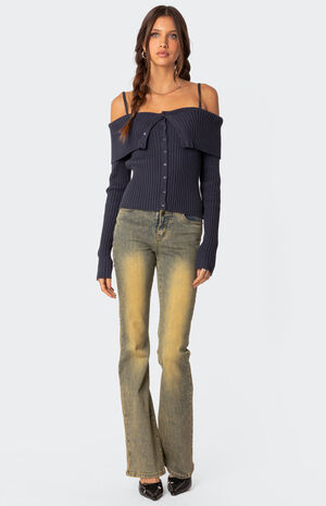 Sparrow Fold Over Knit Top image number 3