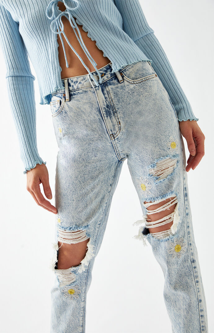loose distressed jeans